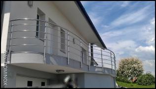 DOMINOX: Zavita inox balkonska ograja: Polirani inox  