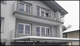 DOMINOX: inox balkonsska ograja in nadstrešek 