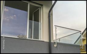 DOMINOX: Francoski balkon  kaljeno steklo in inox balkonska ograja s kaljenim steklom