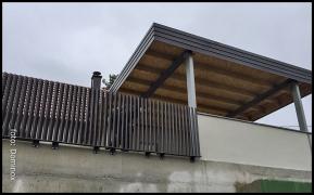 DOMINOX: Nadsrešek na terasi z vrtno ograjo (vroče cinkano elektrostatično barvano)
