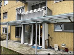 DOMINOX: Nadstresek na terasi z varnostnim mlecnim steklom