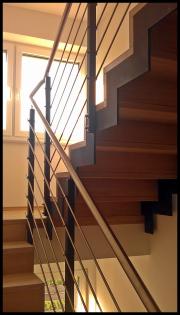 DOMINOX Jeklene stopnice antracit z inox ograjo 