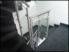DOMINOX Inoks stopniščna ograja s steklenim polnilom 